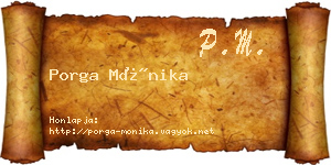 Porga Mónika névjegykártya